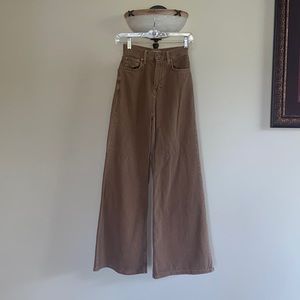High waisted flare brown free people jeans